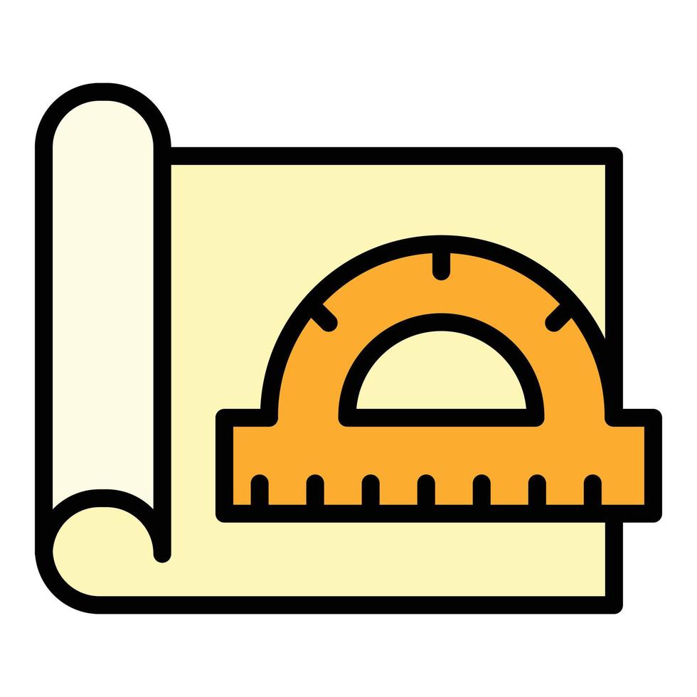 icono de construcción de arquitecto, estilo de contorno vector