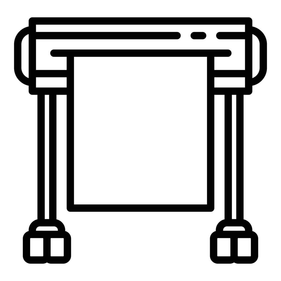 Plotter icon, outline style vector