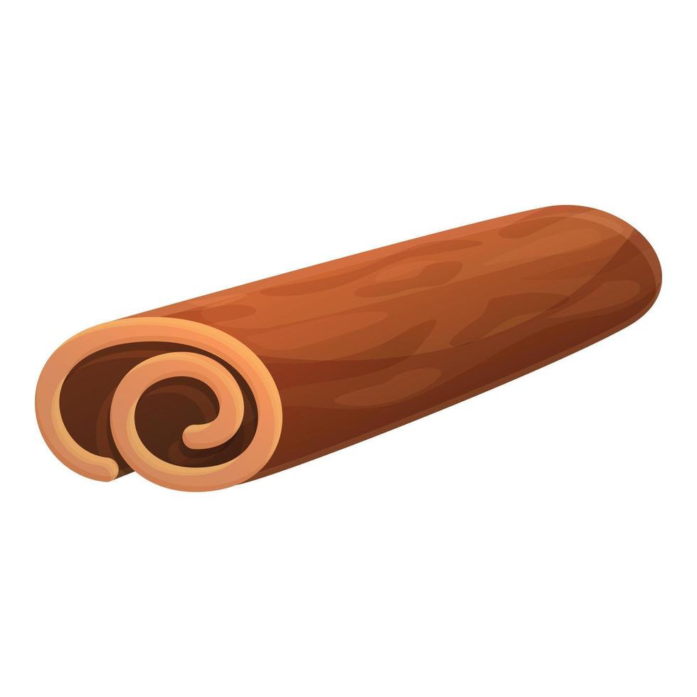 Cinnamon spice icon, cartoon style vector