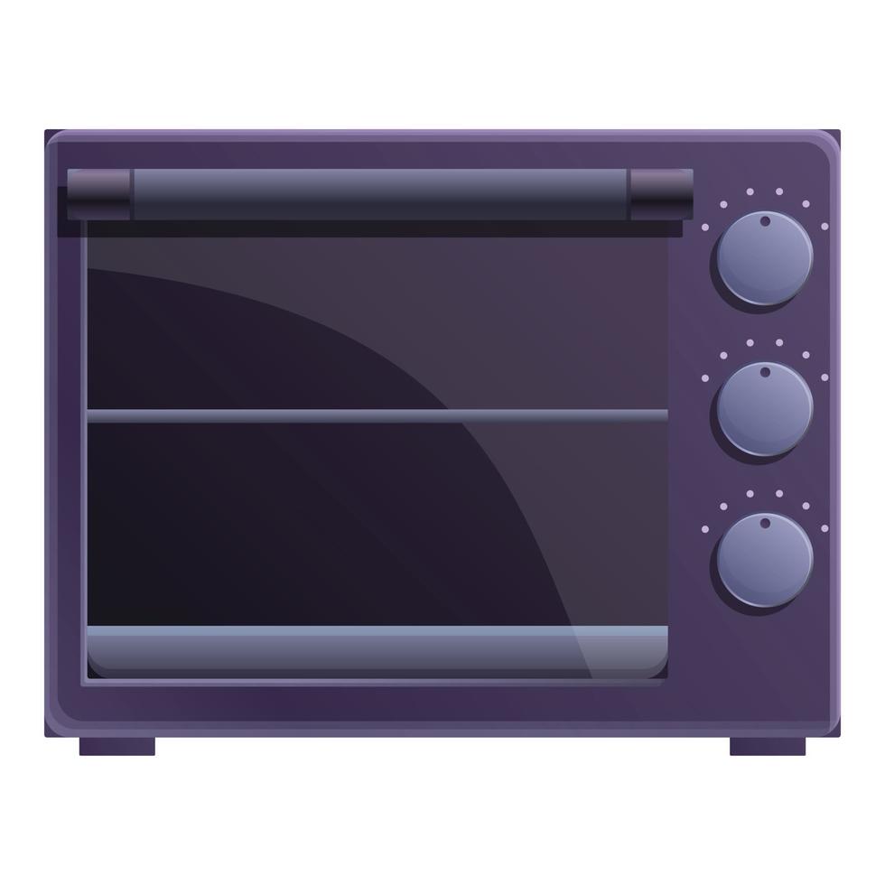 Food convection oven icon, cartoon style vector