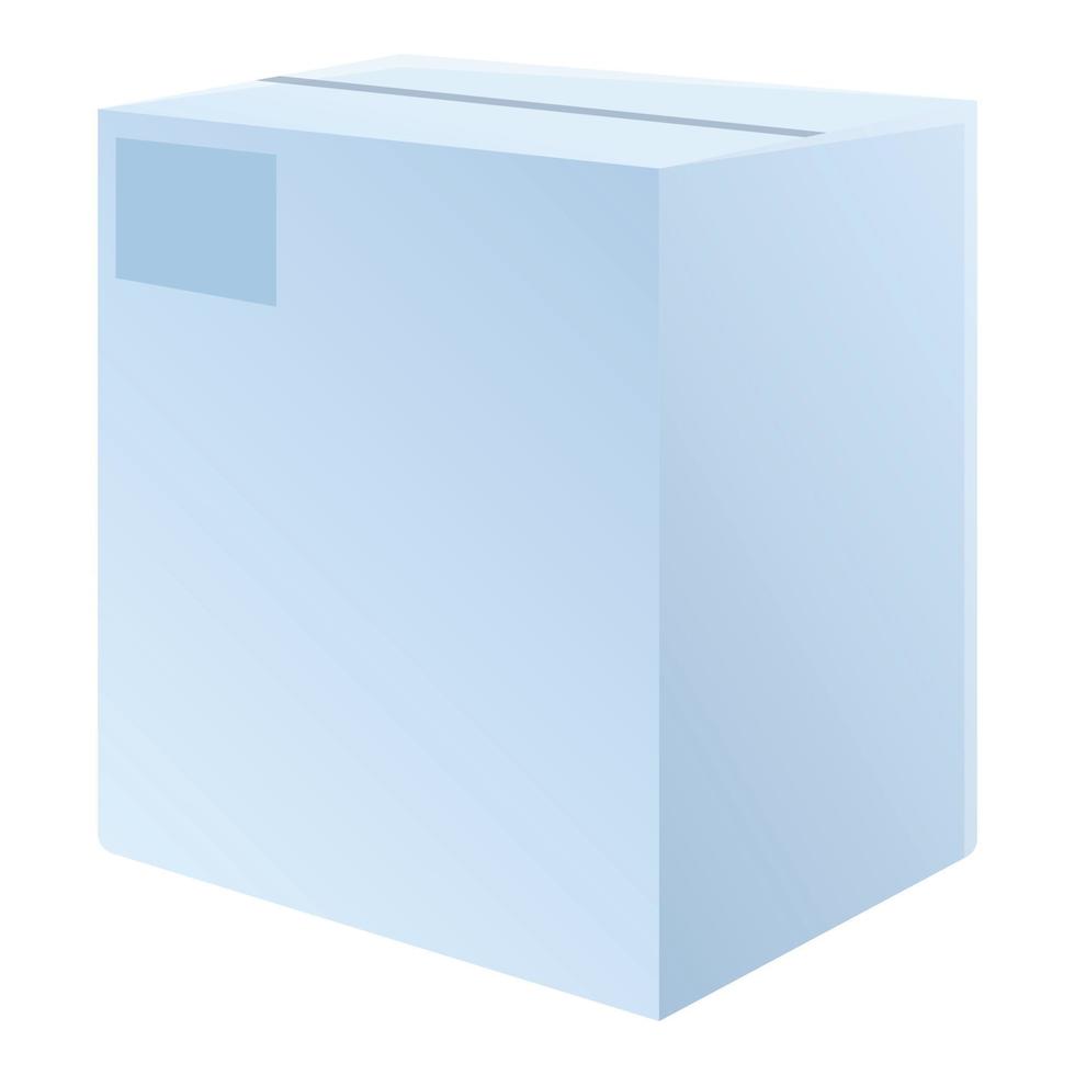 White box icon, cartoon style vector