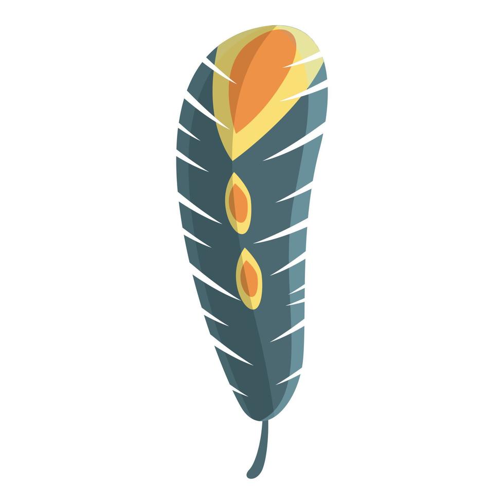 icono de pluma de pelusa, estilo de dibujos animados vector