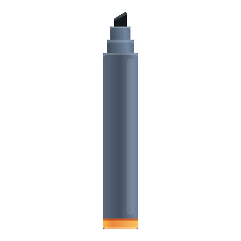 Calligraphy marker icon, cartoon style vector