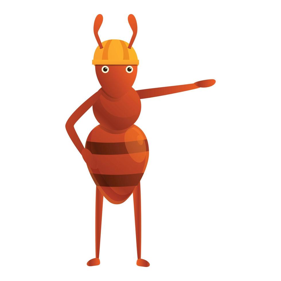 icono del administrador de hormigas, estilo de dibujos animados vector