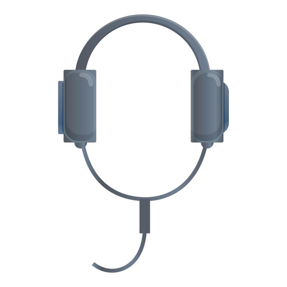 Professional headphones icon, cartoon style vector