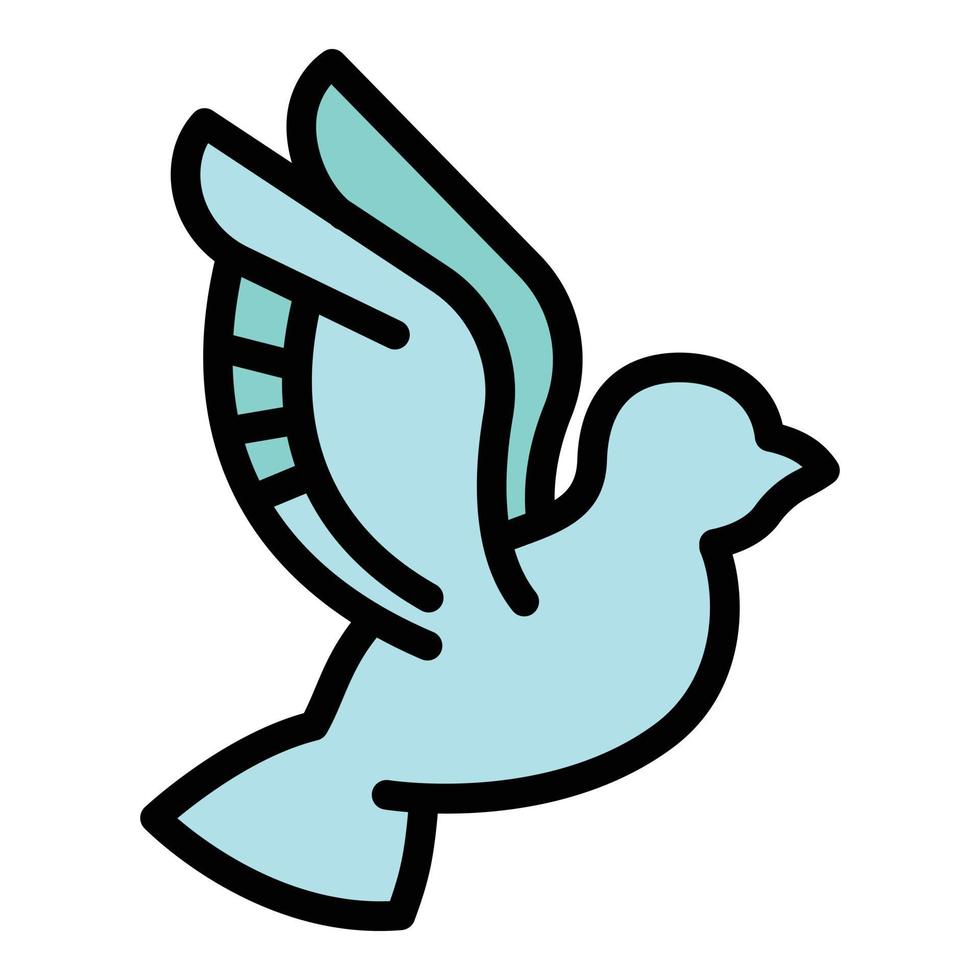 Cute dove icon, outline style vector