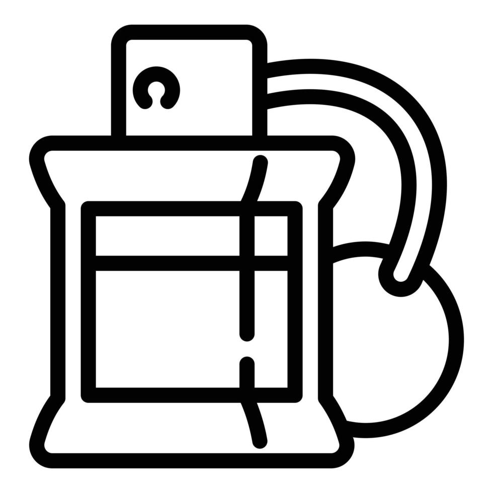 Fragrance bottle icon, outline style vector