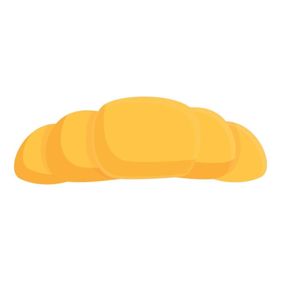 Breakfast croissant icon, cartoon style vector