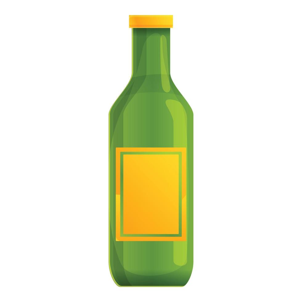 Irish gold beer bottle icon, cartoon style vector