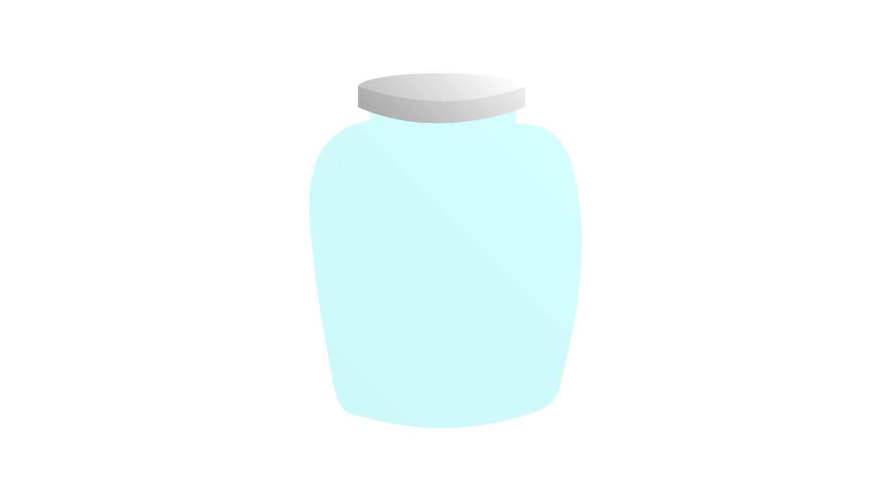 Glass Jar for canning with label. Organic, paunchy vector