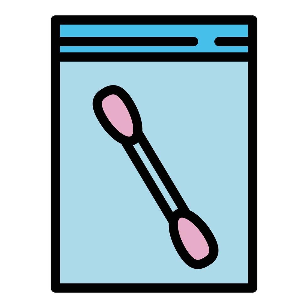 Forensic laboratory pack stick icon, outline style vector