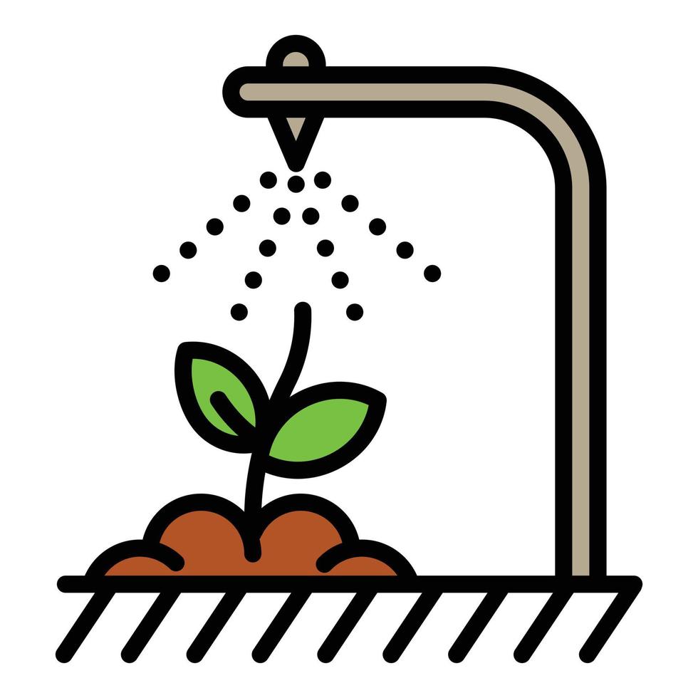 Smart irrigation icon, outline style vector