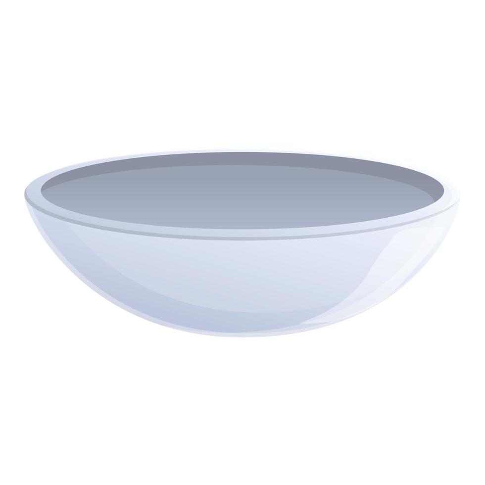 Kitchen plate icon, cartoon style vector