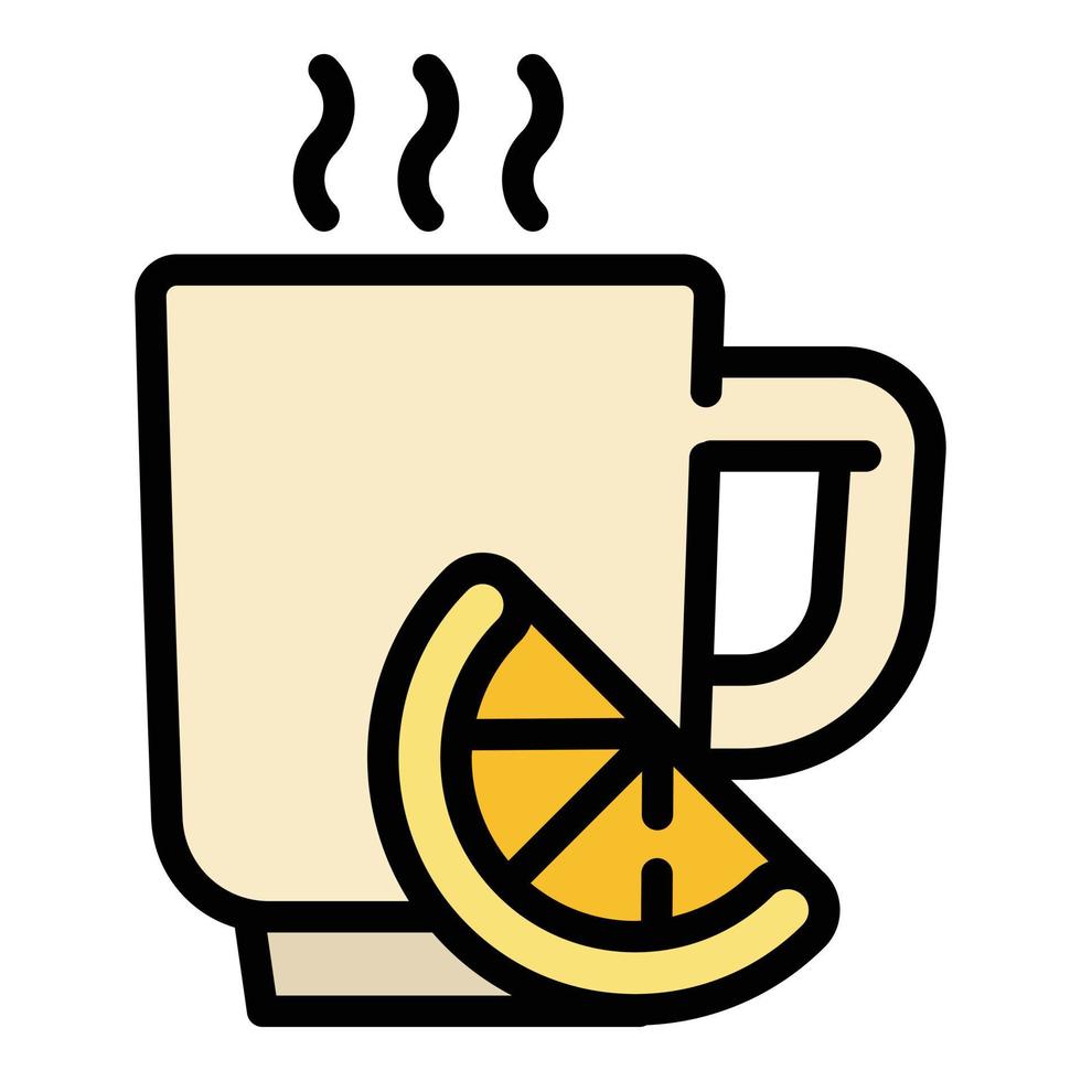 Frostbite hot tea cup icon, outline style vector