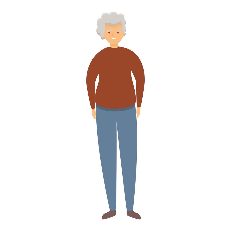Grandpa nursing home icon, cartoon style vector