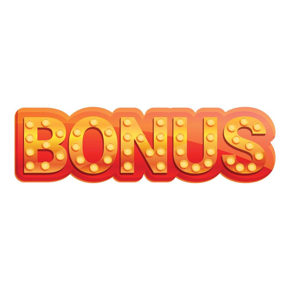 Bonus lights icon, cartoon style vector