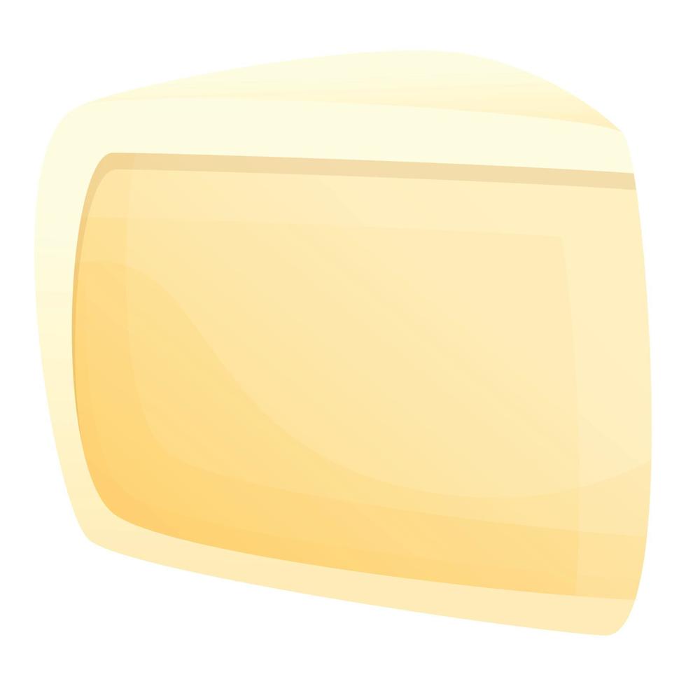 icono de queso de vaca, estilo de dibujos animados vector
