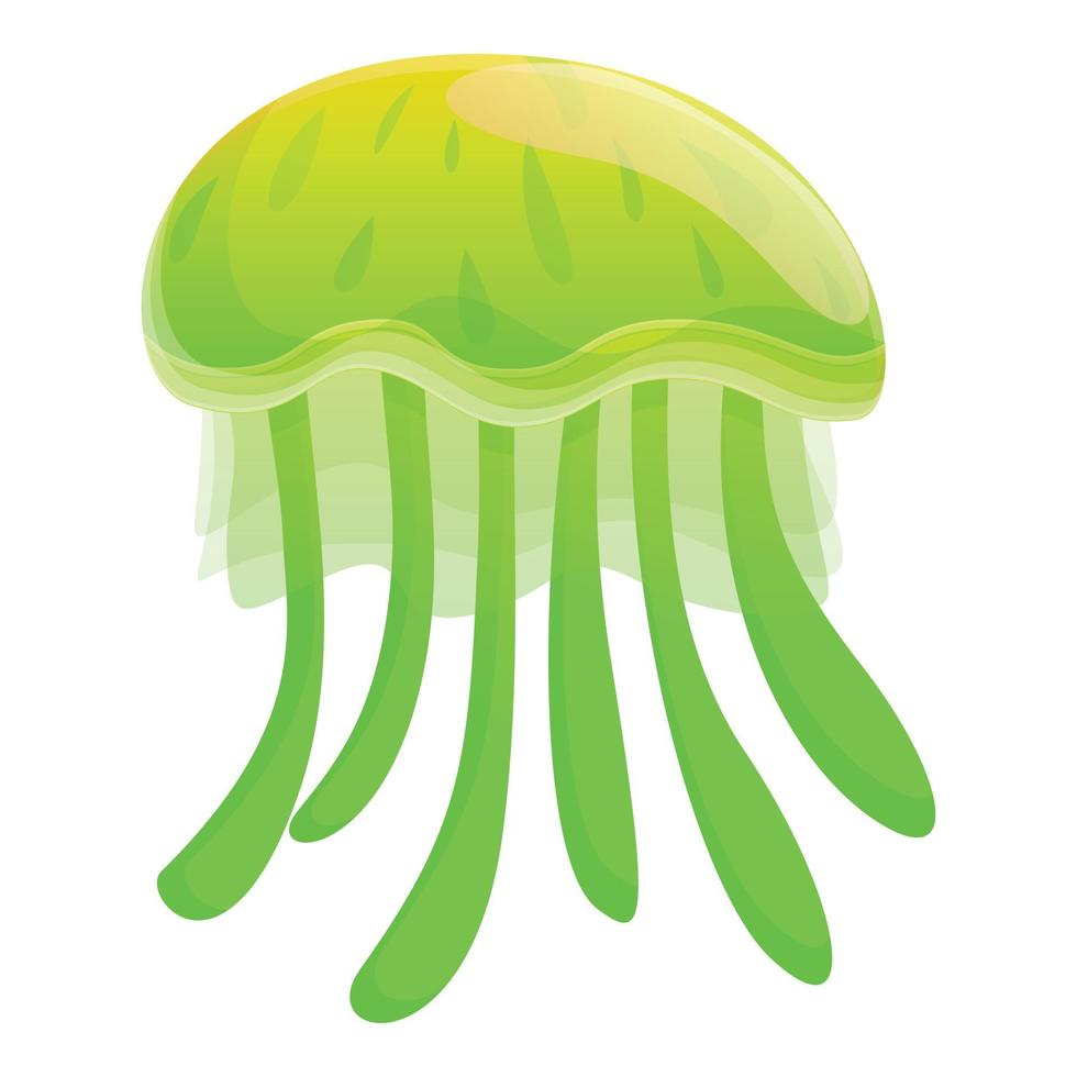 Creature jellyfish icon, cartoon style vector