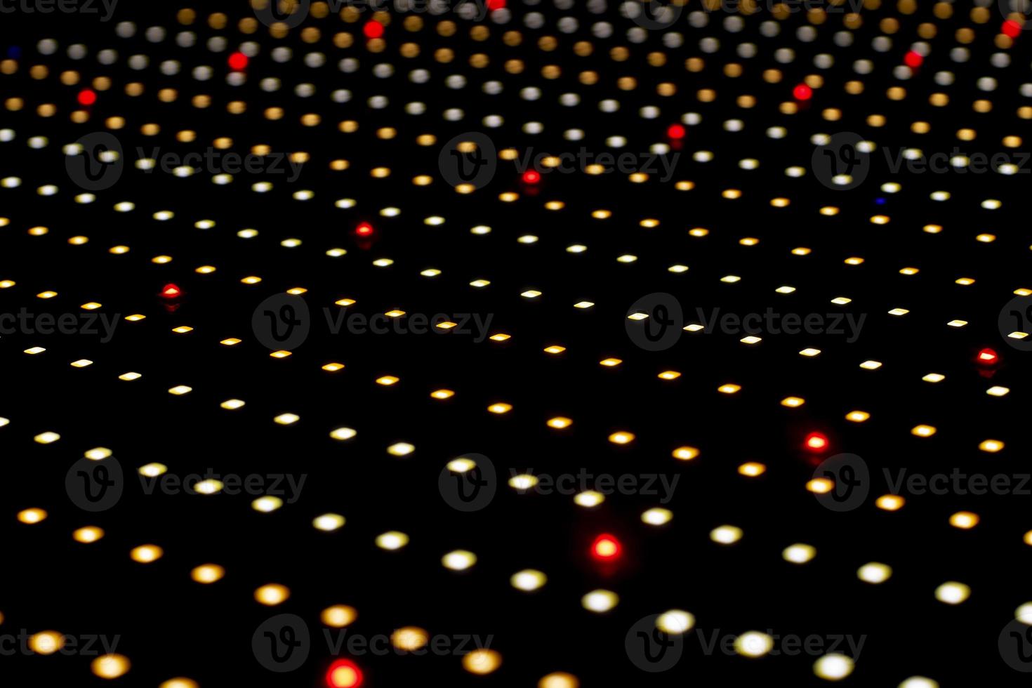 Many points in space. Light diodes of different colors. Special lamp for plants in details. photo