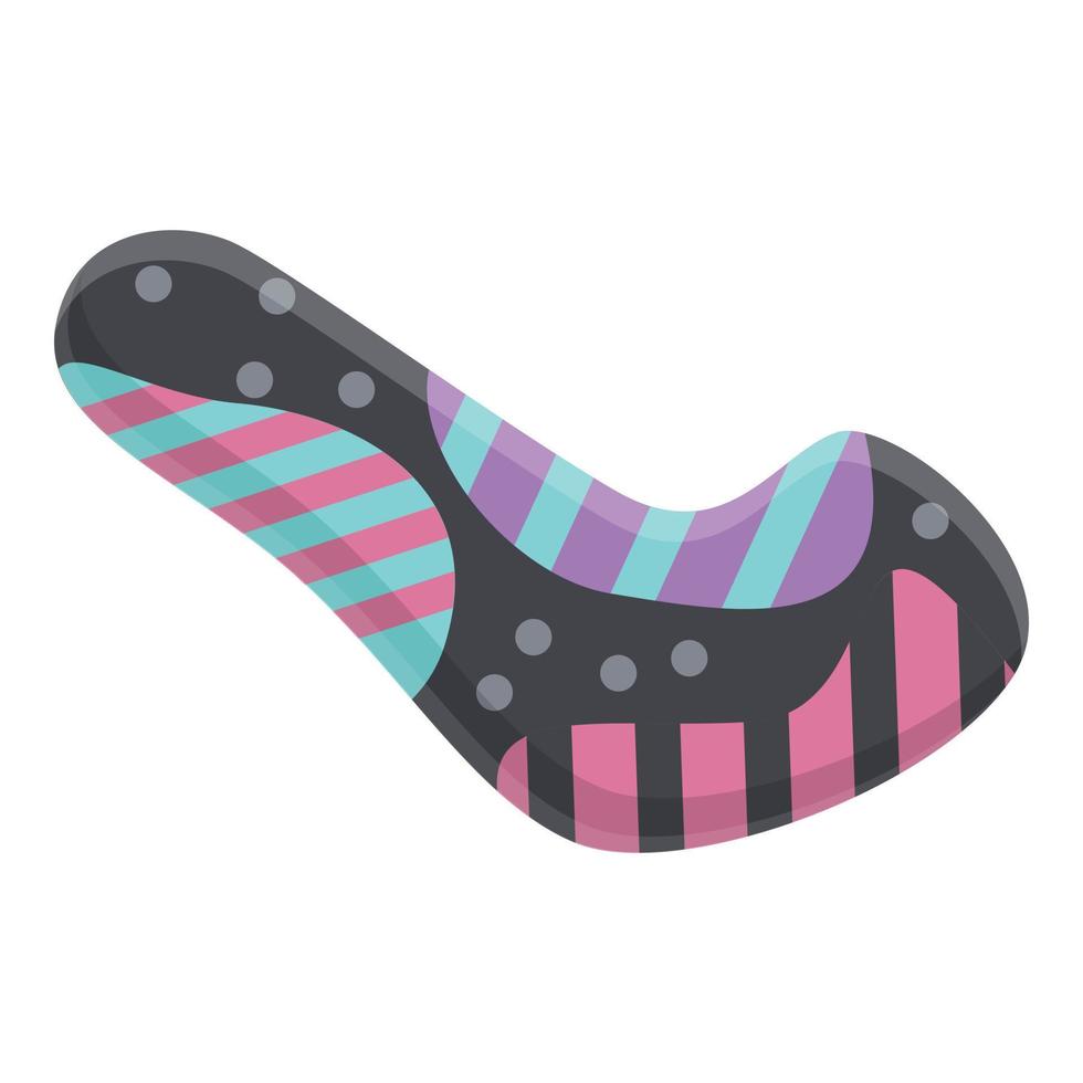 Accessory sock icon, cartoon style vector