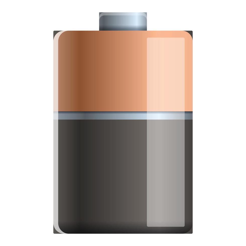 Energy battery icon, cartoon style vector