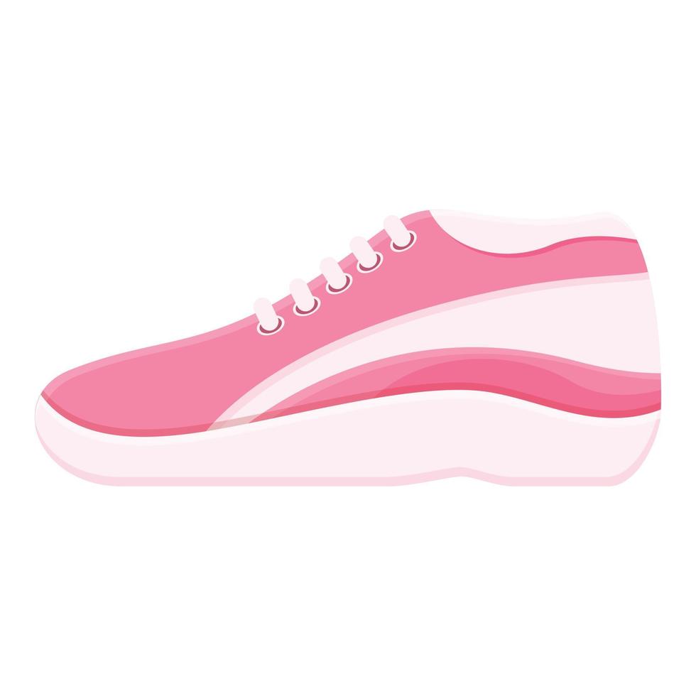 icono de zapatillas de mujer, estilo de dibujos animados vector