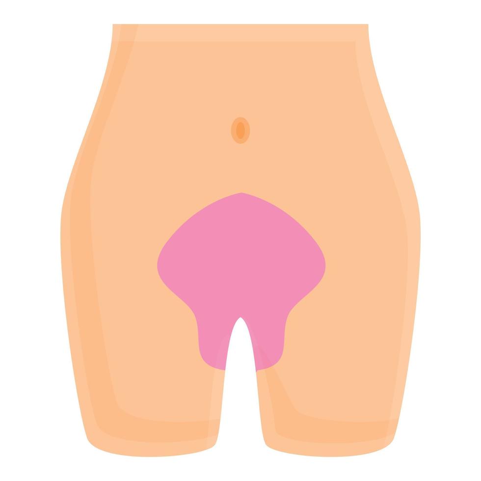 Laser hair removal body icon, cartoon style vector