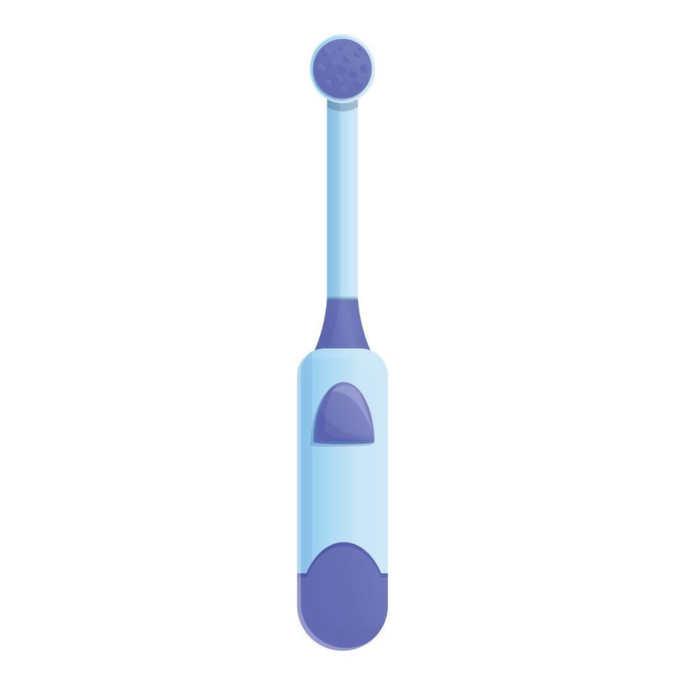 Medical electric toothbrush icon, cartoon style vector