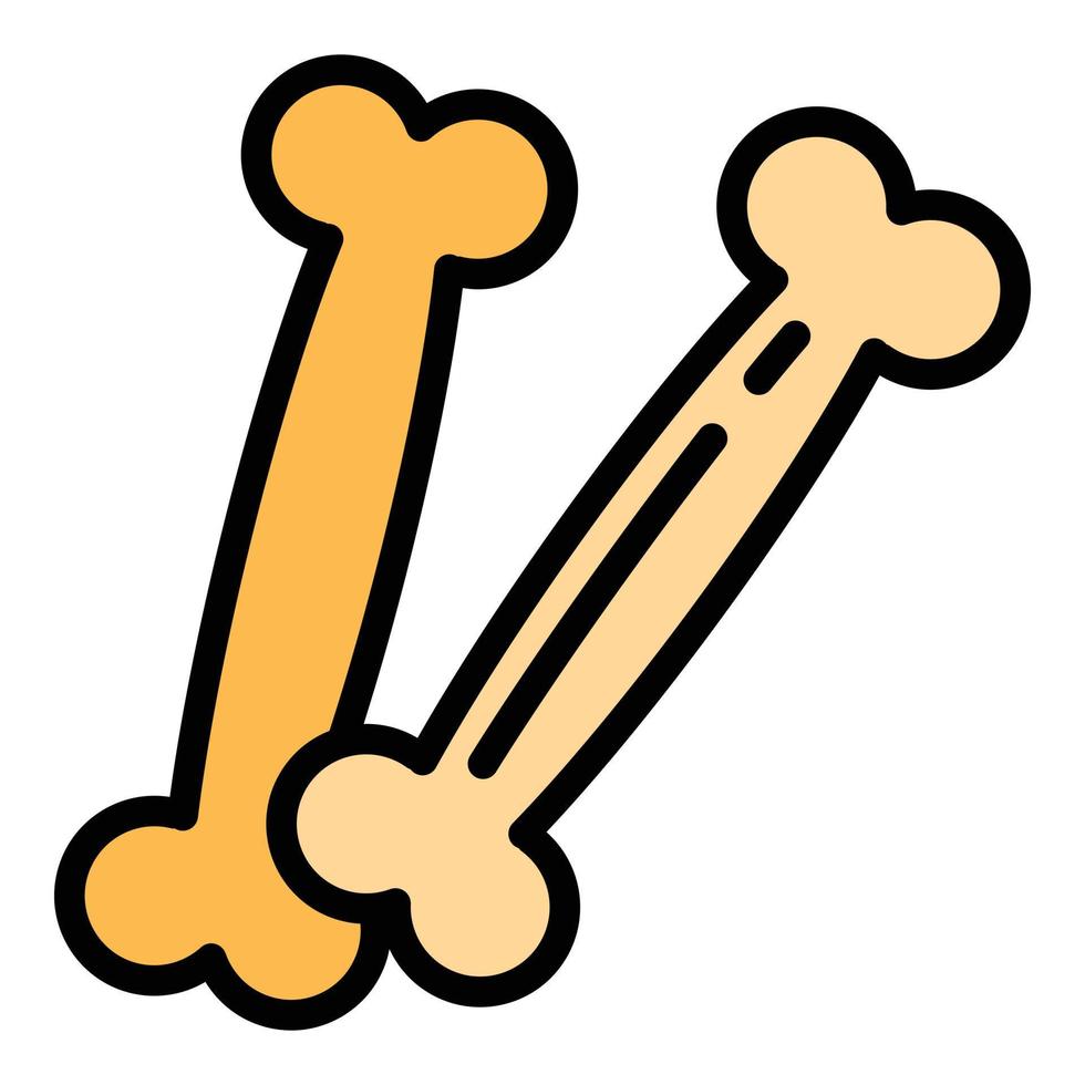Pet dog bone icon, outline style vector