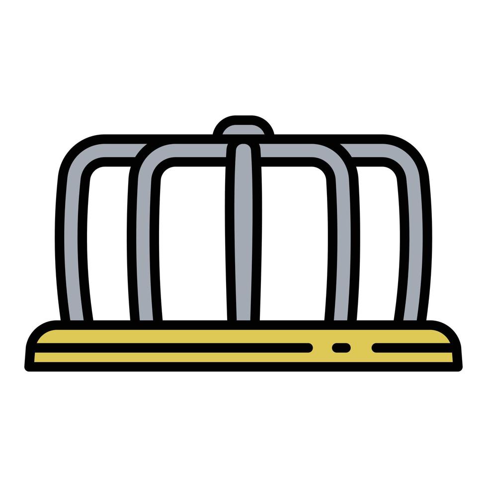 Kids merry go round icon, outline style vector