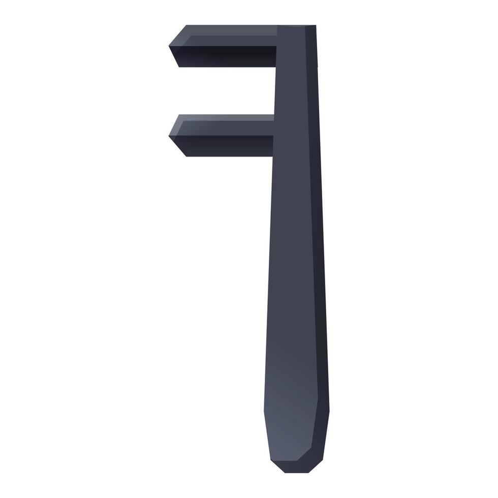 Blacksmith tool icon, cartoon style vector