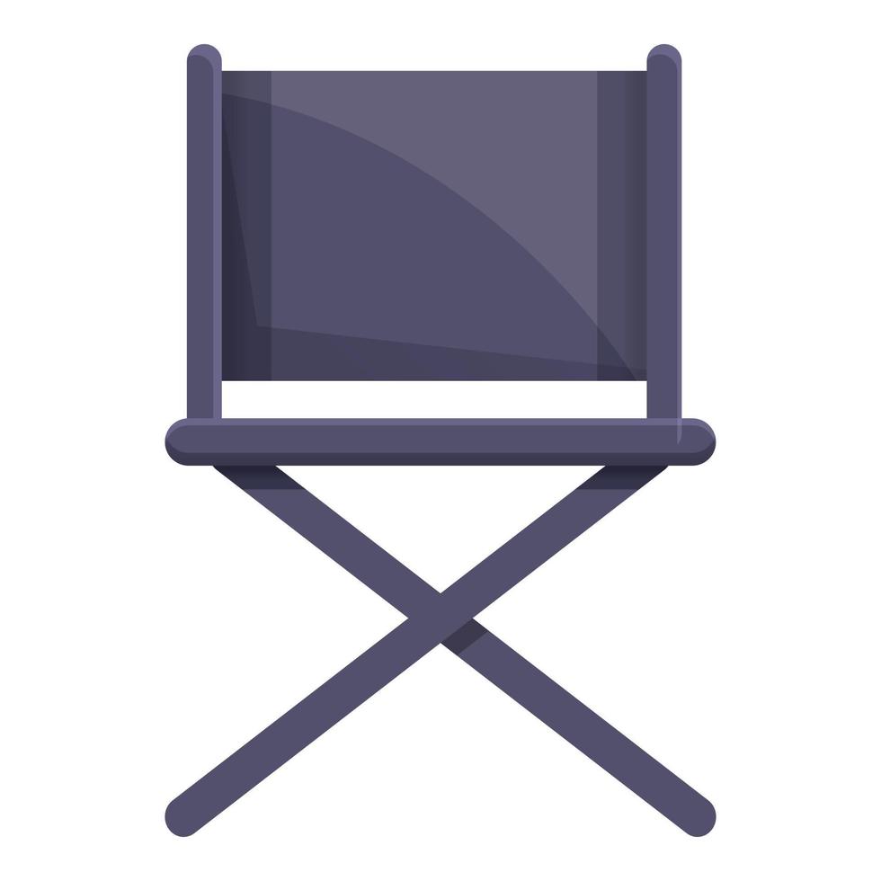 Cinema director chair icon, cartoon style vector