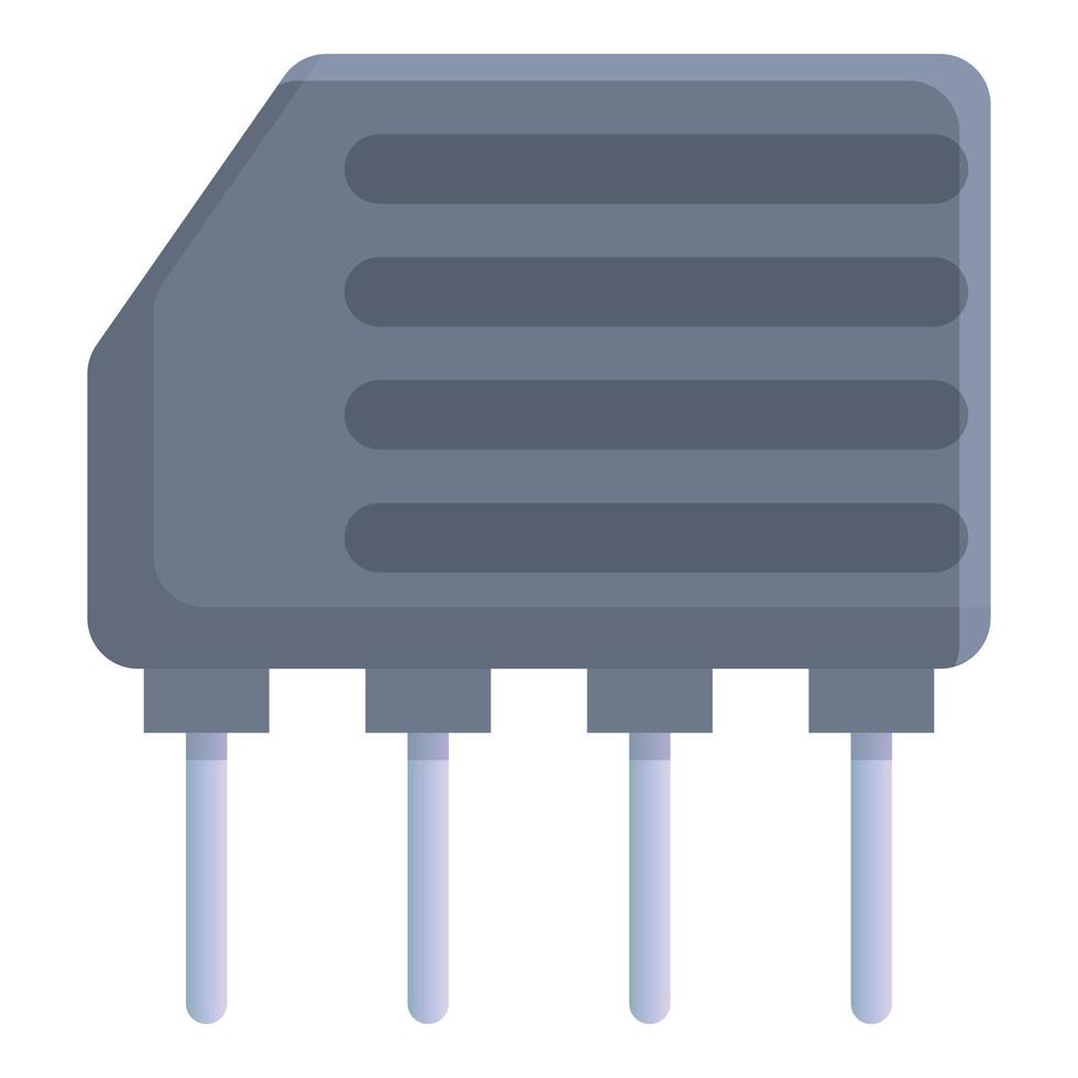 Computer capacitor icon, cartoon style vector
