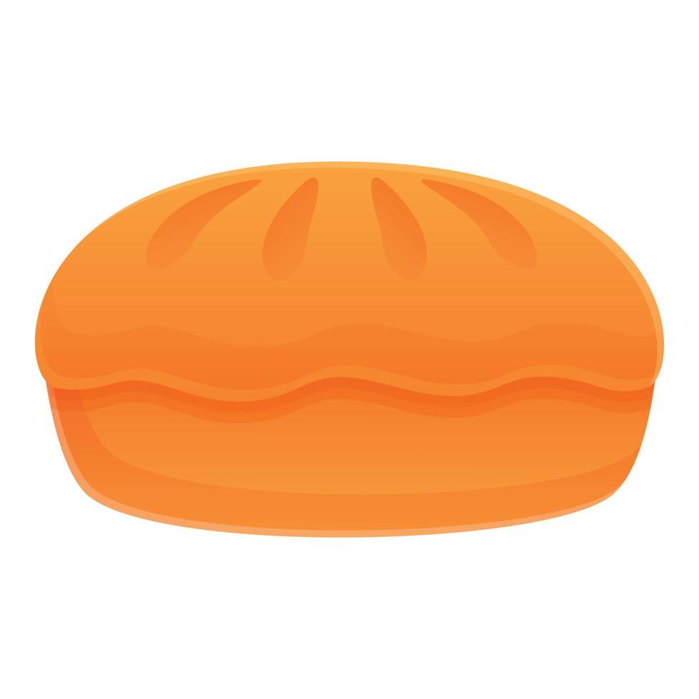 icono de tarta de manzana, estilo de dibujos animados vector