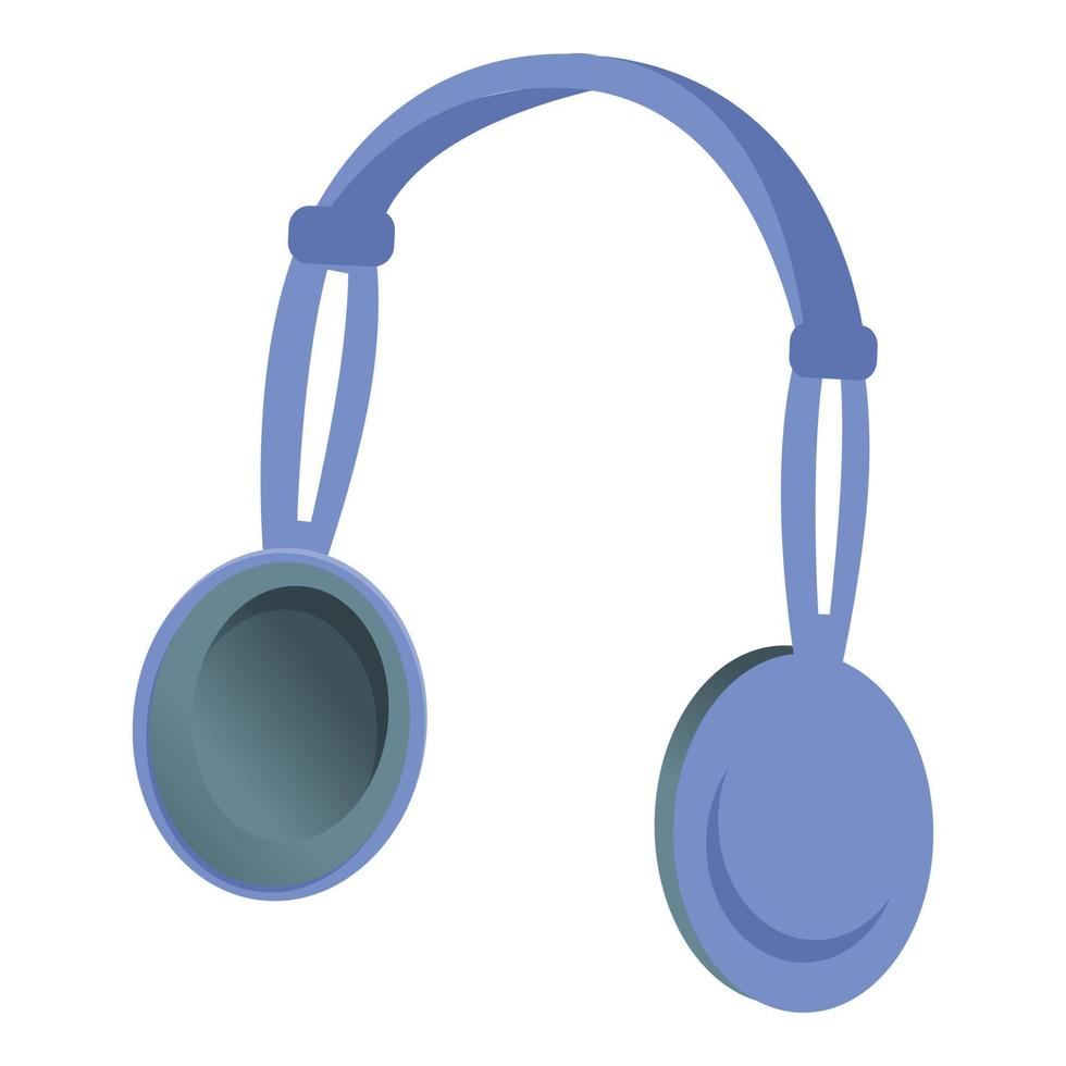 icono de auriculares, estilo de dibujos animados vector