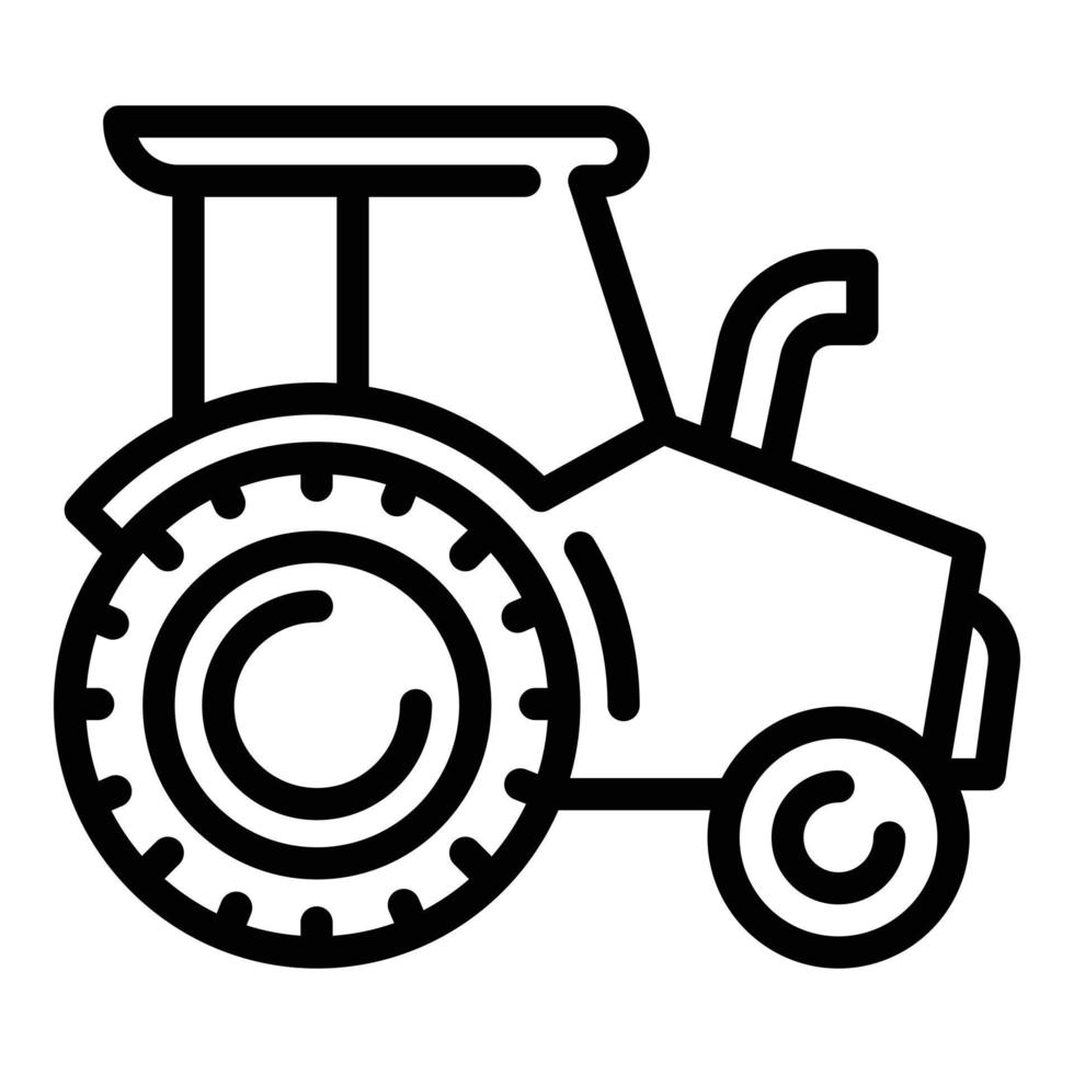 Heavy tractor icon, outline style vector