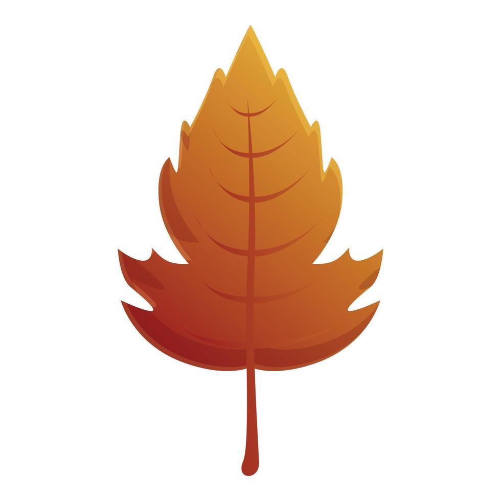 icono de hoja de otoño viburnum, estilo de dibujos animados vector