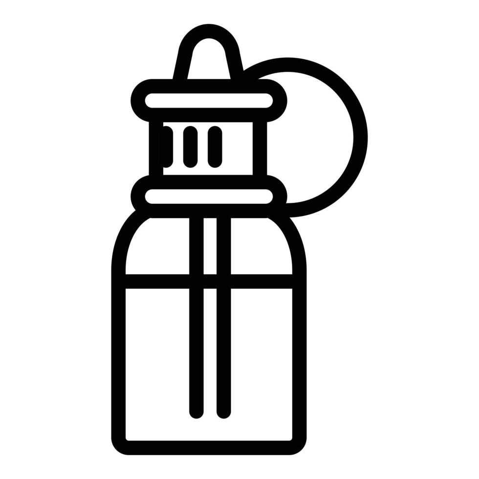 icono de líquido de botella de cigarrillo electrónico, estilo de contorno vector