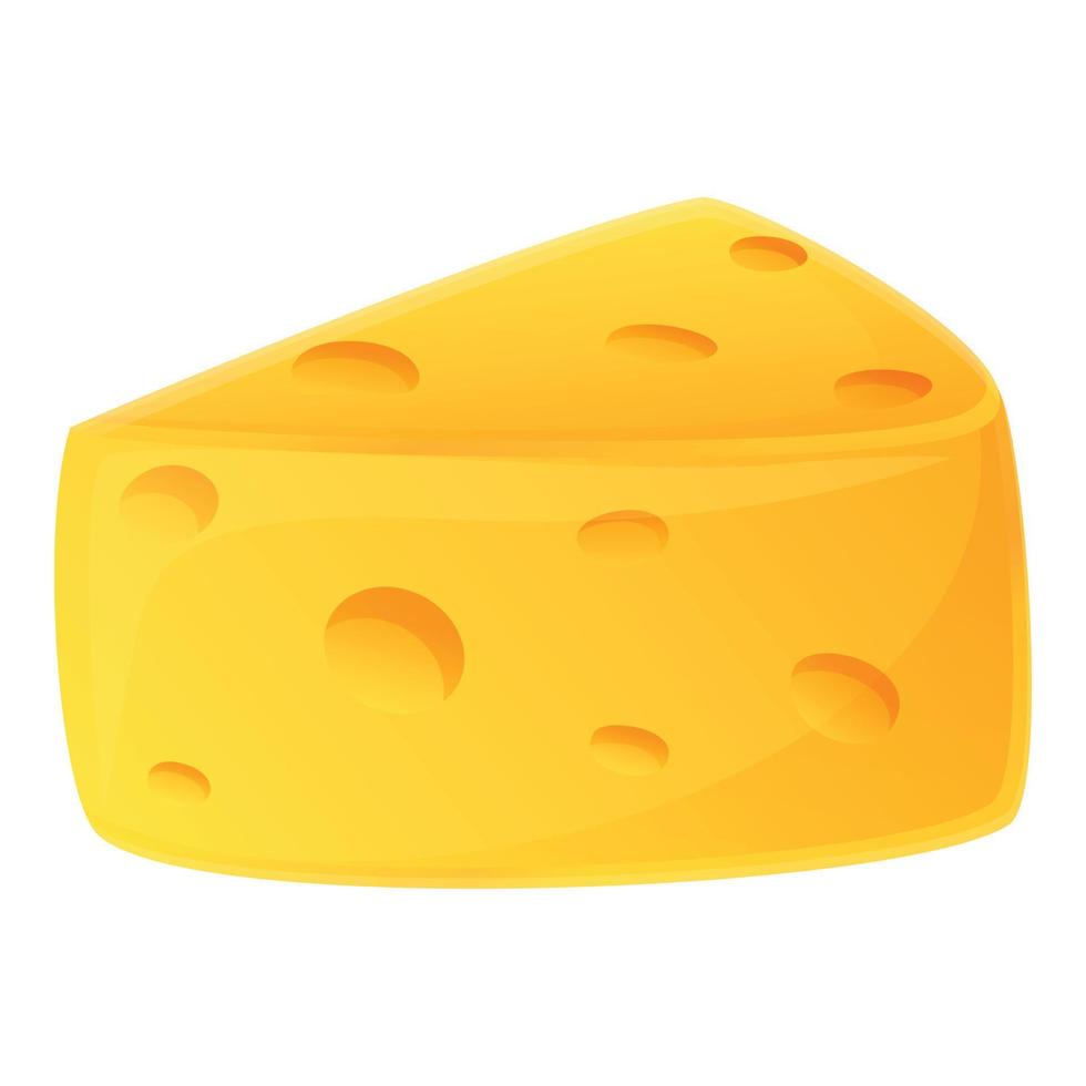 icono de queso de cabra, estilo de dibujos animados vector