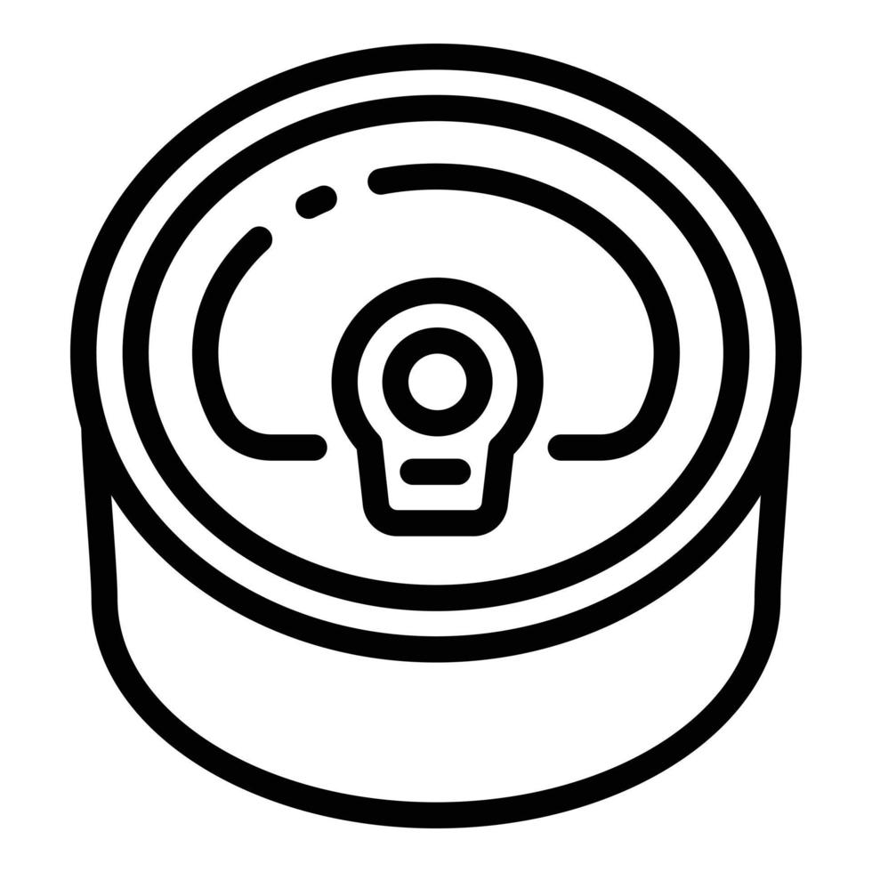 Tin can icon, outline style vector