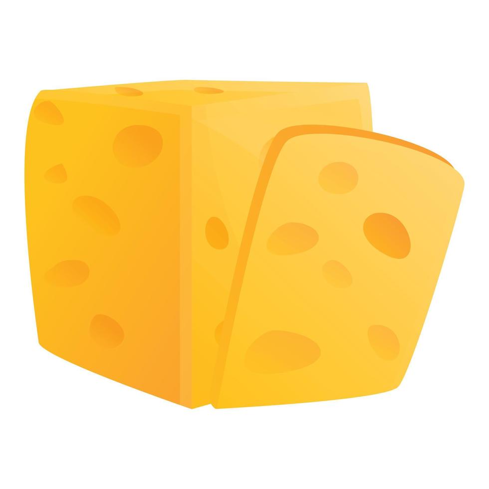 Product cheese icon, cartoon style vector