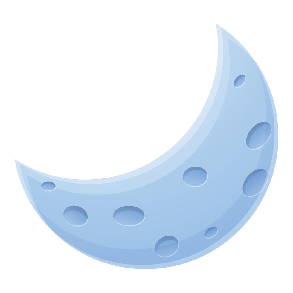 Moon eclipse icon, cartoon style vector