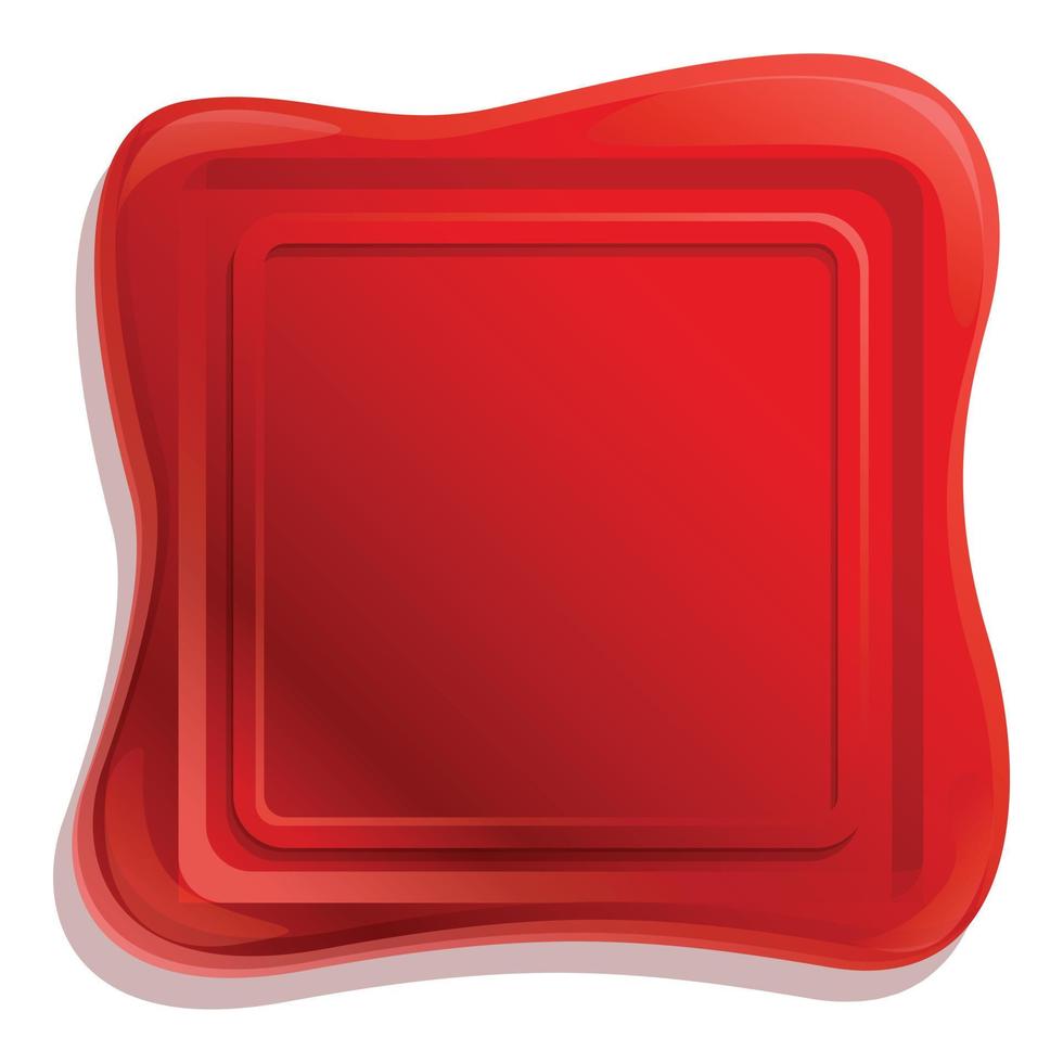 Royal wax seal icon, cartoon style vector