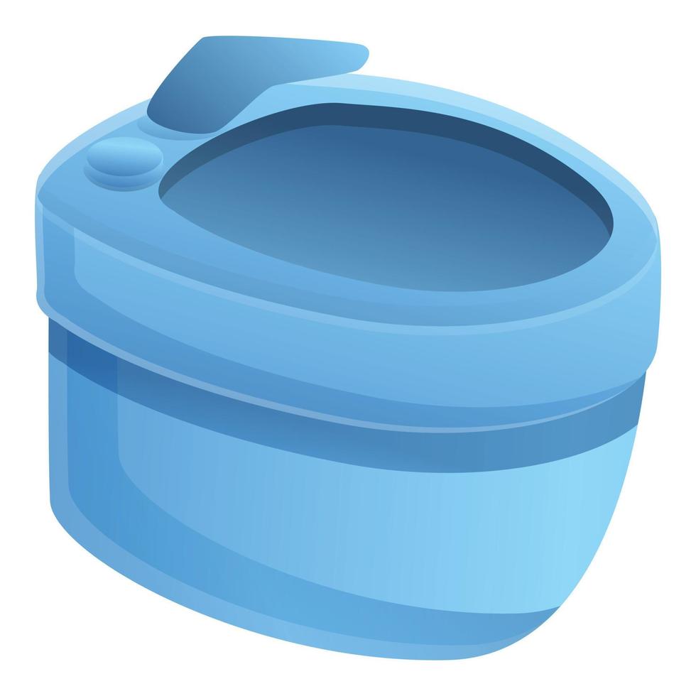 Ceramic bidet icon, cartoon style vector