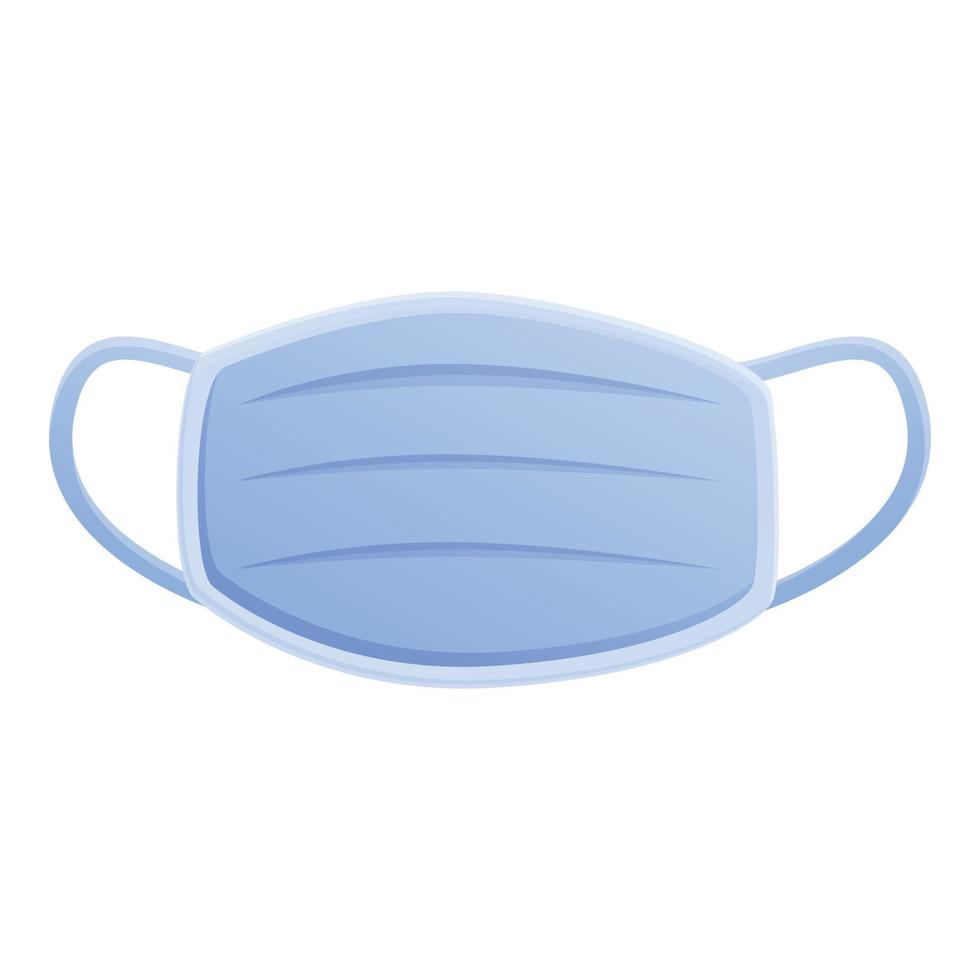 Medical mask icon, cartoon style vector