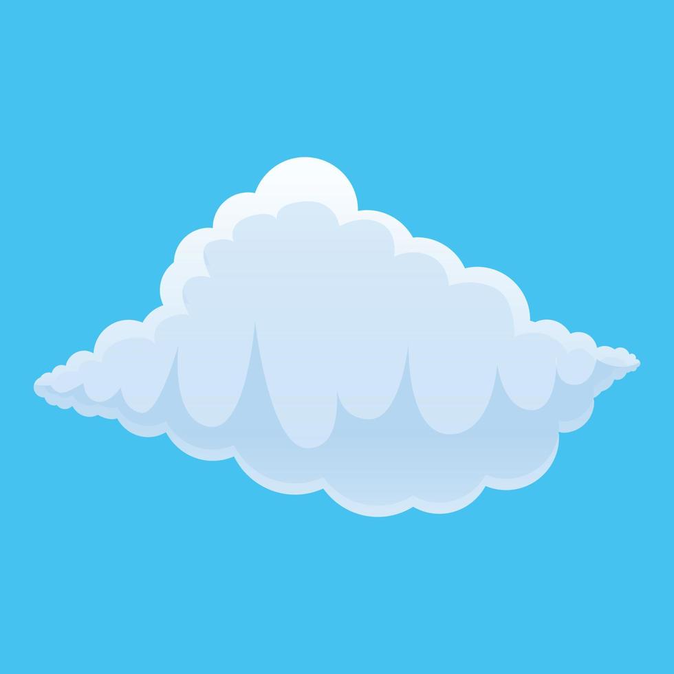 Summer cloud icon, cartoon style vector