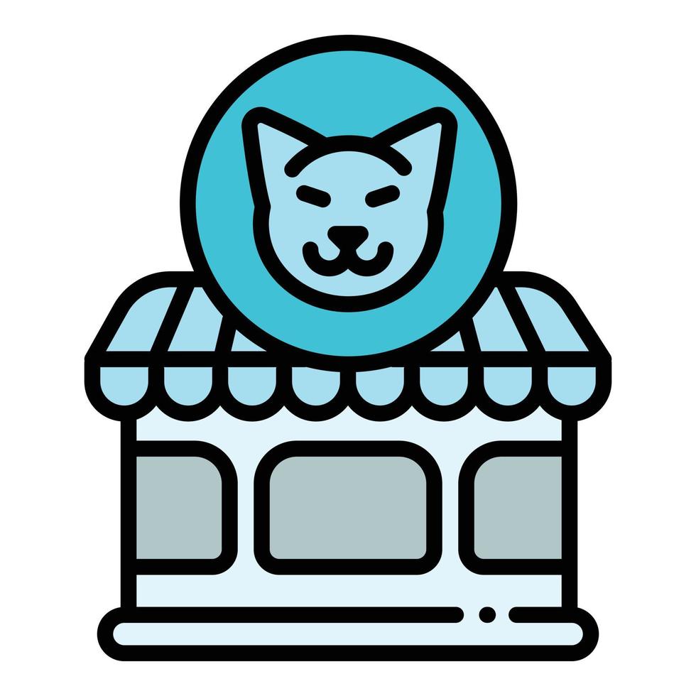 Pet cat shop icon, outline style vector