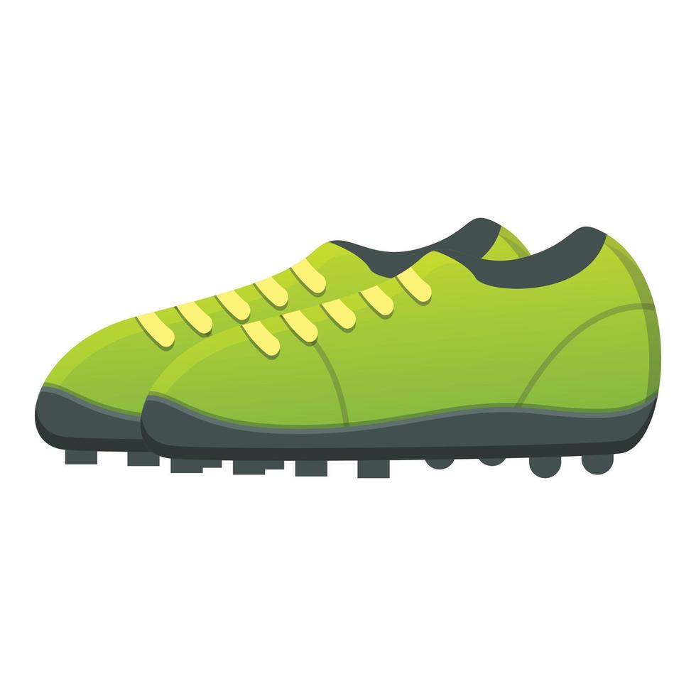 icono de botas de fútbol corriendo, estilo de dibujos animados vector