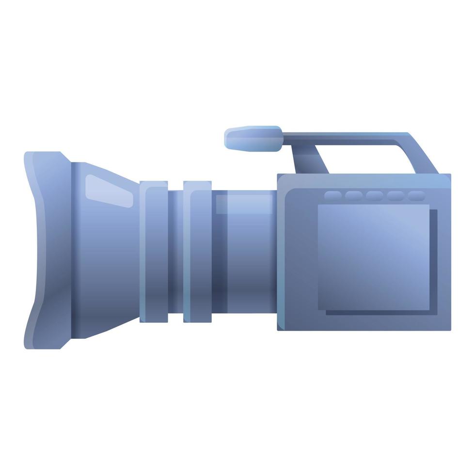 Camcorder icon, cartoon style vector