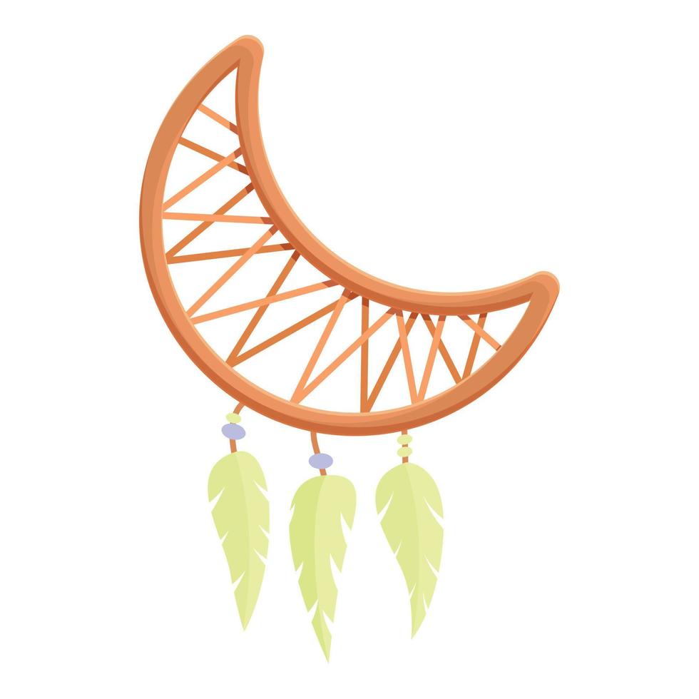 Sleep dream catcher icon, cartoon style vector